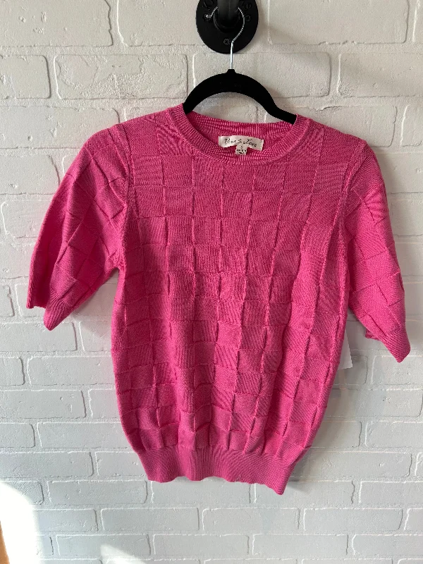 Sweater Short Sleeve By Clothes Mentor In Pink, Size: S