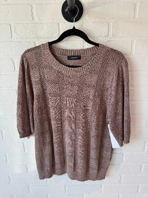 Sweater Short Sleeve By Cme In Brown, Size: Xl