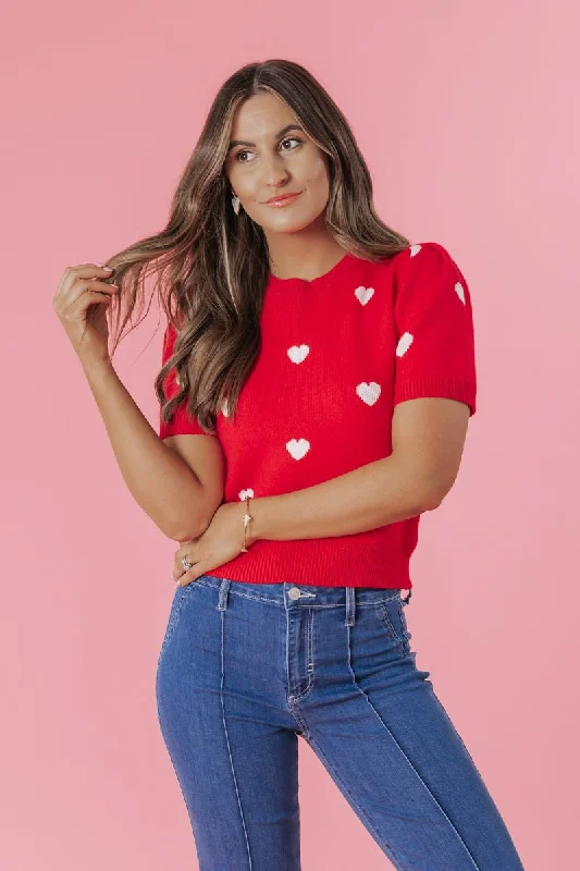 The Love Everlasting Red Heart Sweater