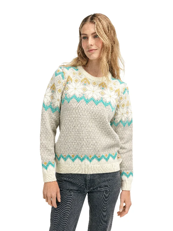 Dale of Norway - Vilja Women's Sweater - Sandstone/Peacock