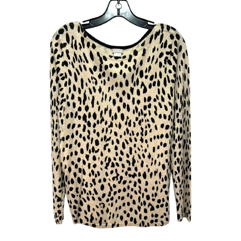 Sweater By Chicos In Animal Print, Size: 8