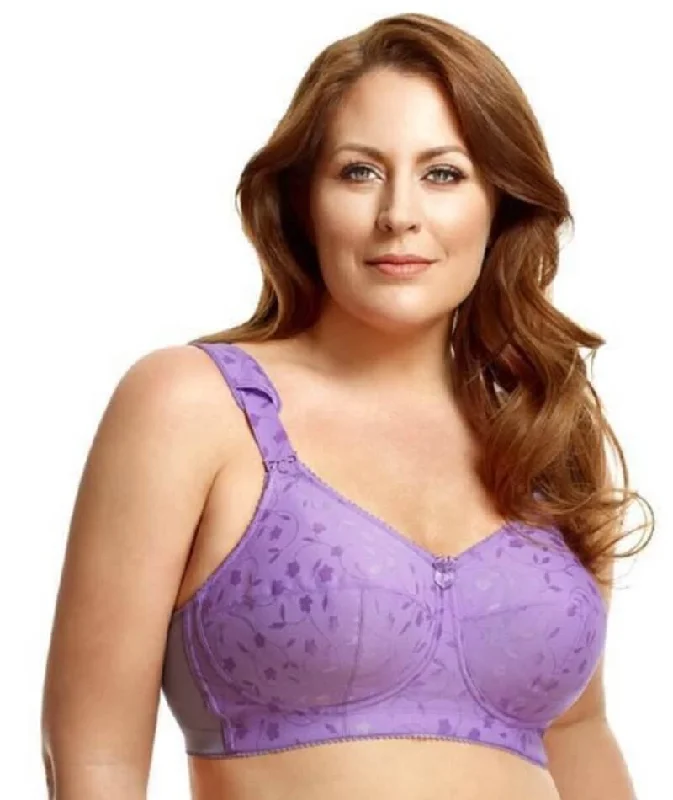 Elila Jacquard Wire-Free Bra - Lilac