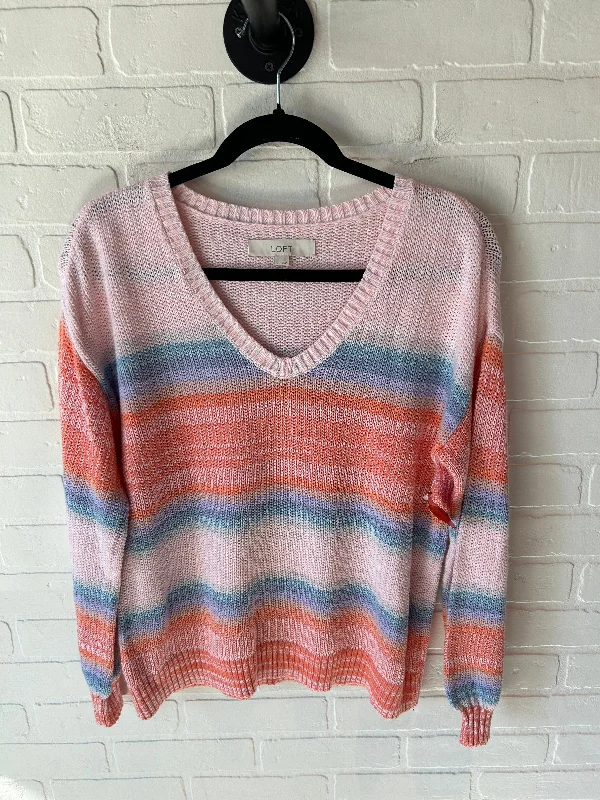 Sweater By Loft In Striped, Size: S