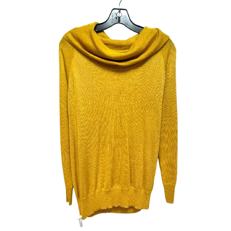 Metallic Sweater By Grace In Gold, Size: L