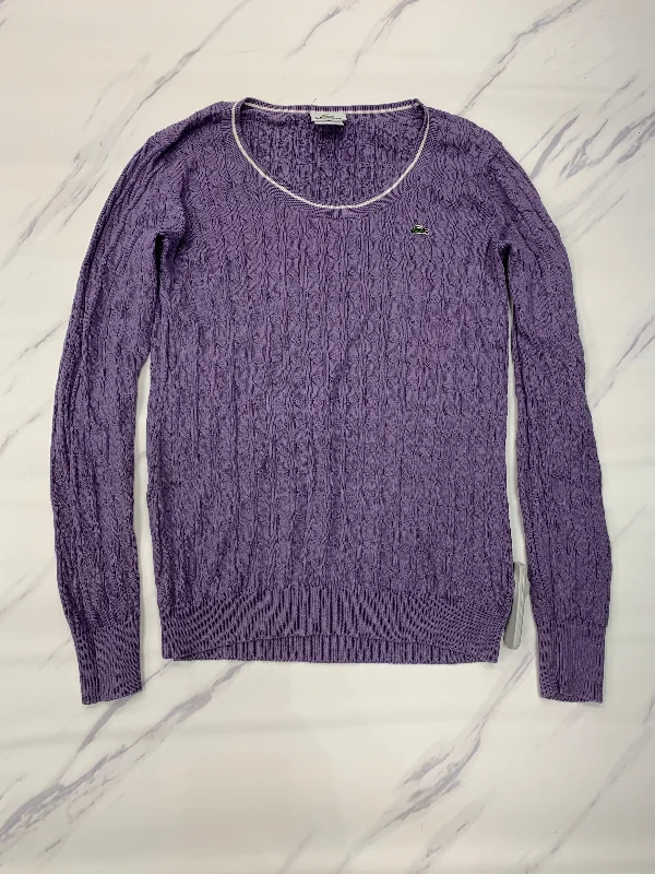 Sweater Designer By Lacoste In Purple, Size: L