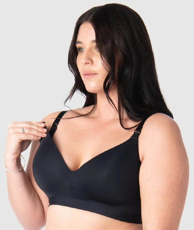 Hotmilk Infinite T-Shirt Wirefree Nursing Bra - Black