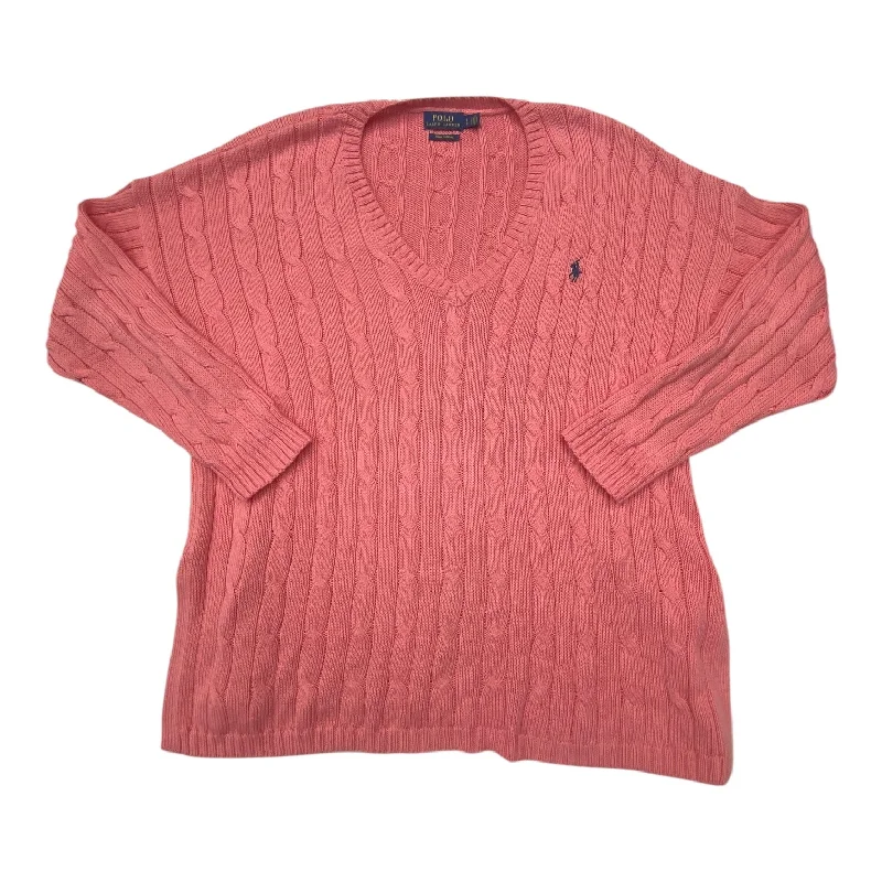 Sweater By Polo Ralph Lauren In Pink, Size: L