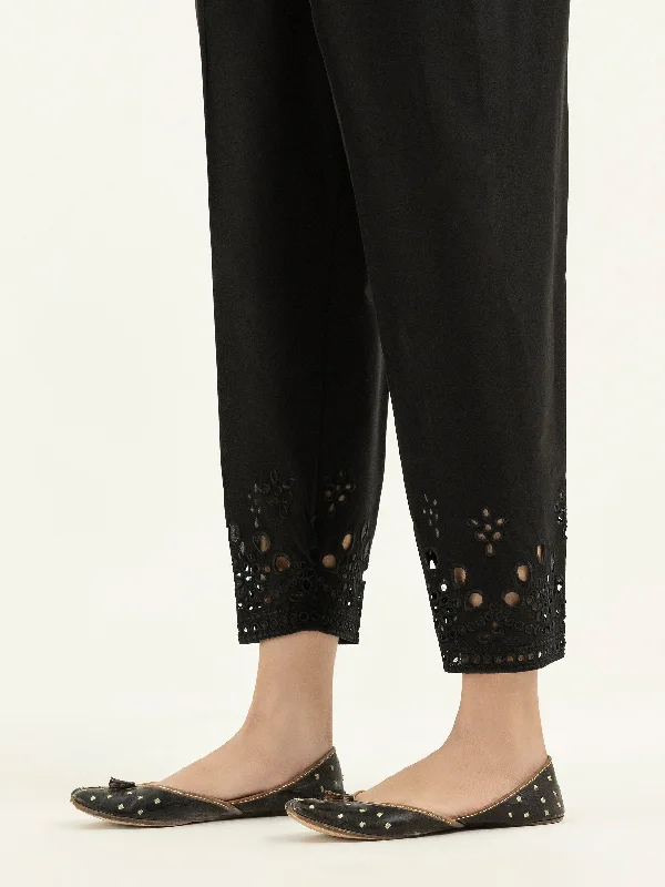 Embroidered Cambric Trousers(Pret)