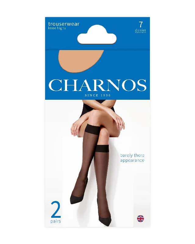 Charnos Trouserwear Ultra Sheer Knee Highs 7 Denier - 2 Pair Pack