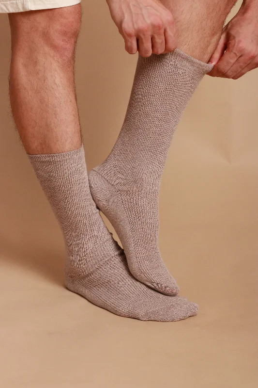 Lightweight Latex-Free 100% Organic Cotton Crew Socks (2pairs/pack)