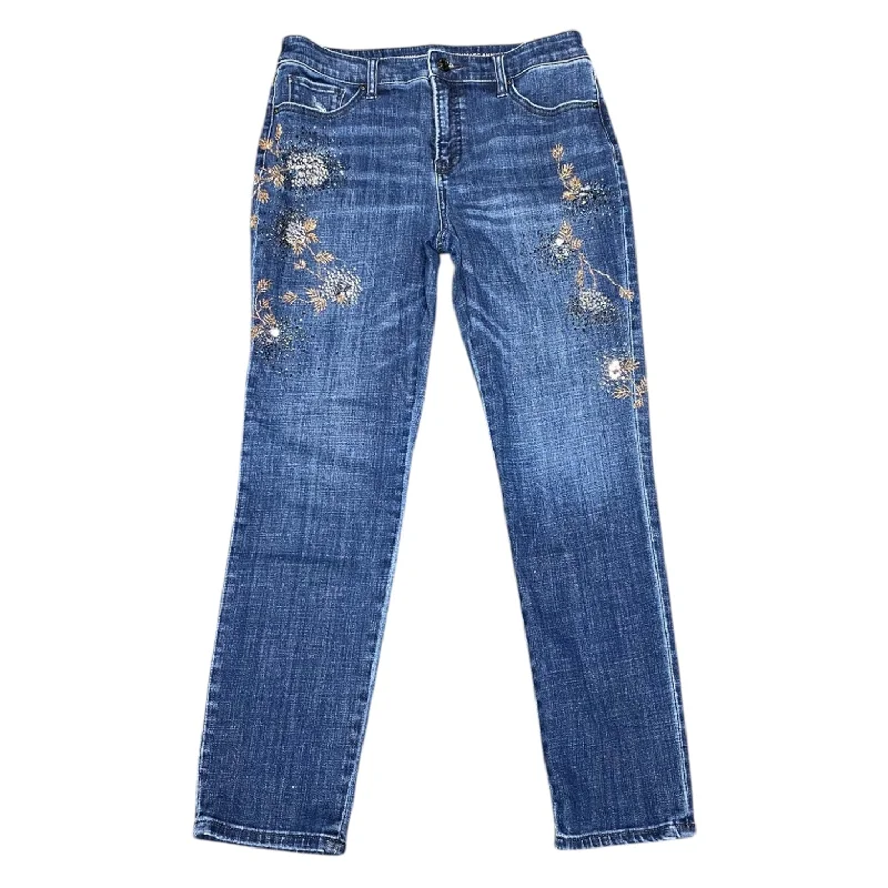 Jeans Straight By Chicos In Blue, Size: 6