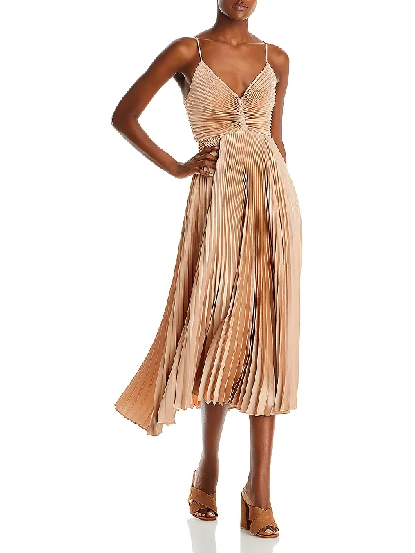 Gemini Womens Semi-Formal Pleated Cocktail And Party Dress