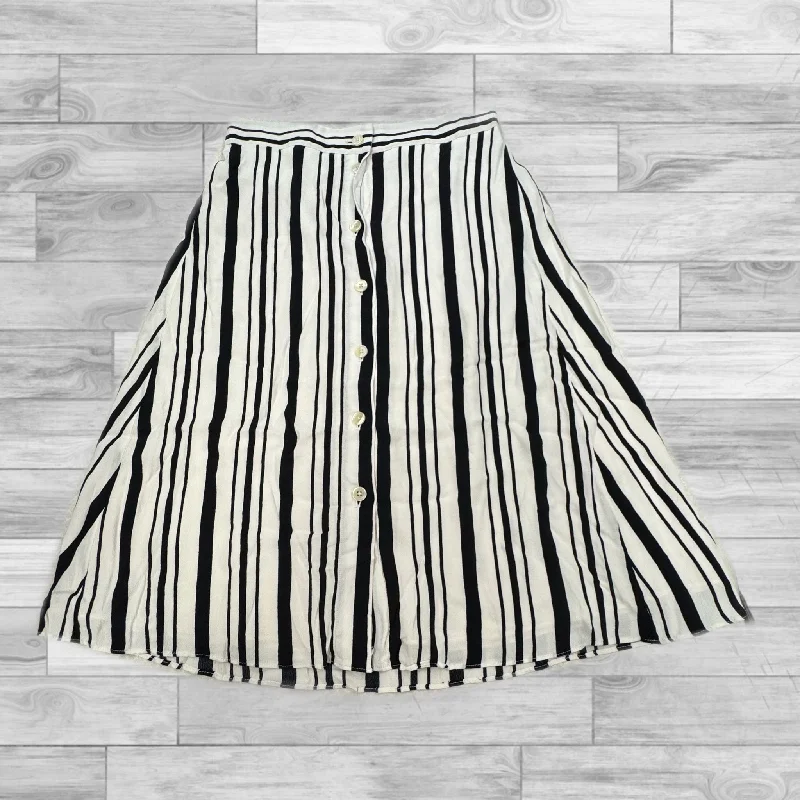 Skirt Midi By Loft In Striped Pattern, Size: Mp