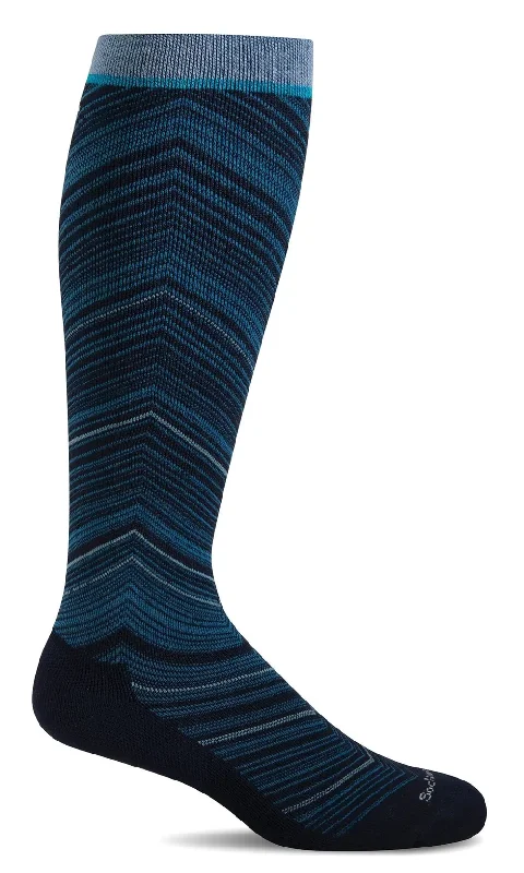 Women's Full Flattery Compression Knee High (Navy)