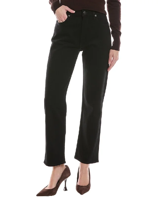 rag & bone Harlow Black Ankle Straight Jean