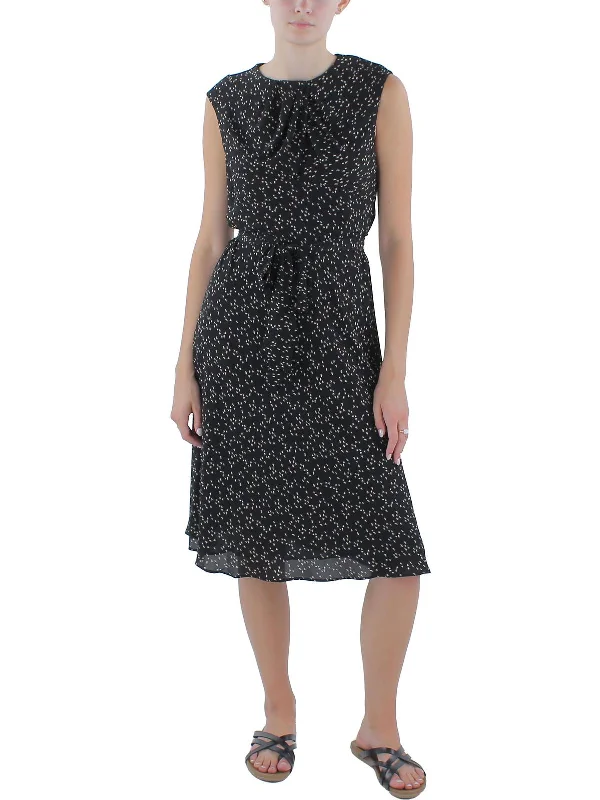 Womens Long Printed Midi Dress