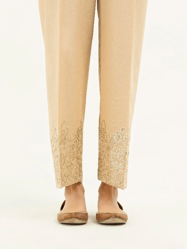 Embroidered Cambric Trousers(Pret)