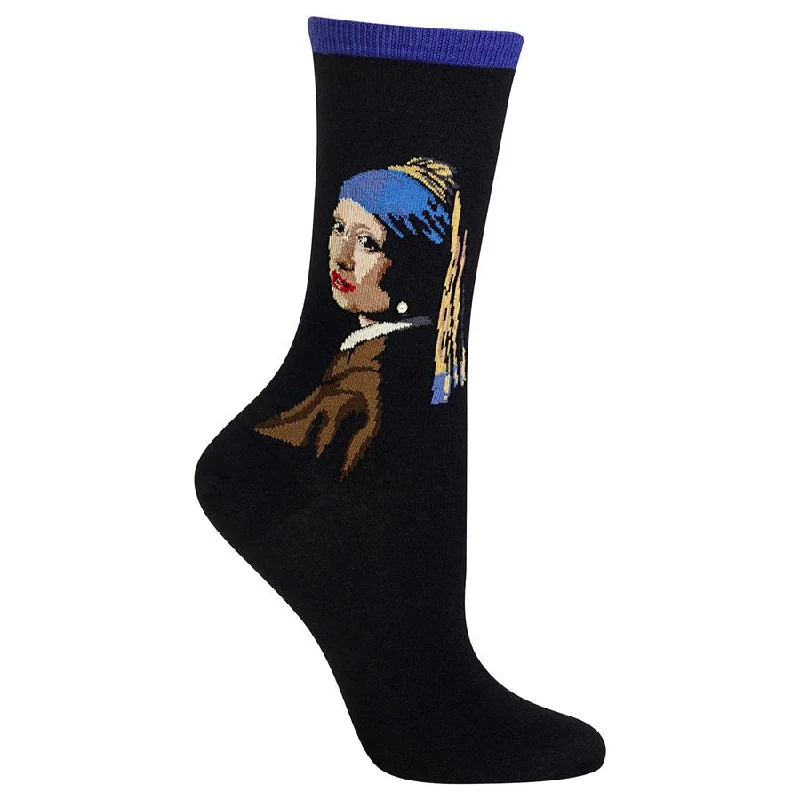 Women's Girl With A Pearl Earring Crew (Royal Purple)