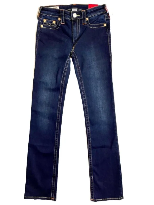 Women's Billie Straight Leg Minimal Abrasion Low Rise Jeans In Blue