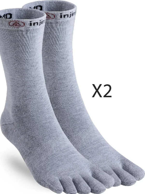 Injinji Ultra-Lightweight Crew Liner Toe Socks Twin Pack (INJ-LW-LIN-TWIN)