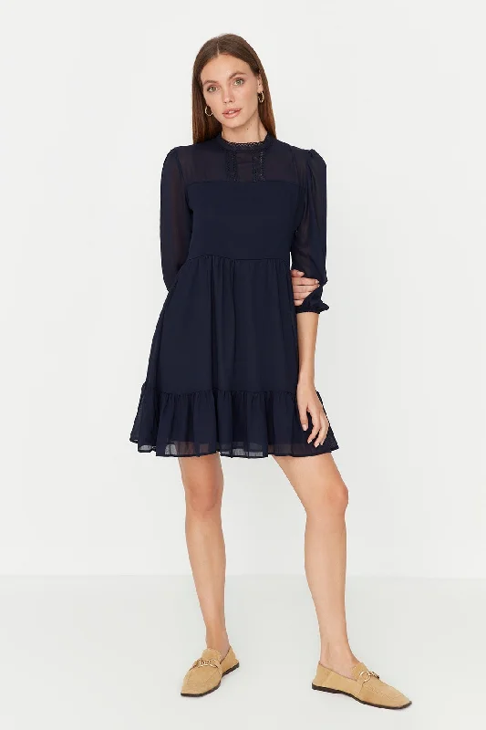 Trendyol Women's Mini Day / Night Oversize Dress