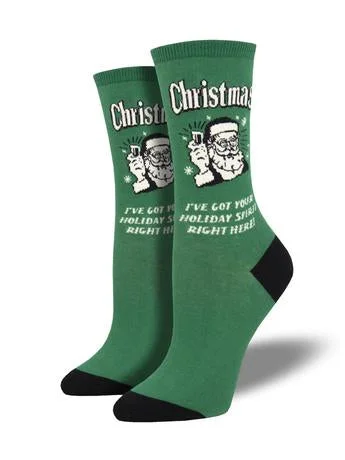 ZZNB-11/24_Women's Christmas Spirit Crew (Green)