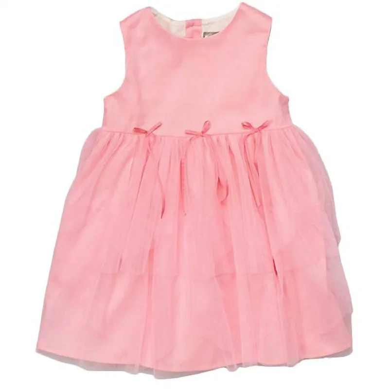 Girls' Tulle Party Dress In Pink