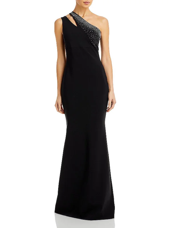 Womens Rhinestone Gown Evening Dress