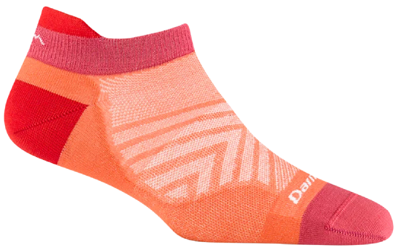 Women's No Show Tab Run Ultra-Lightweight Running Socks (Coral)