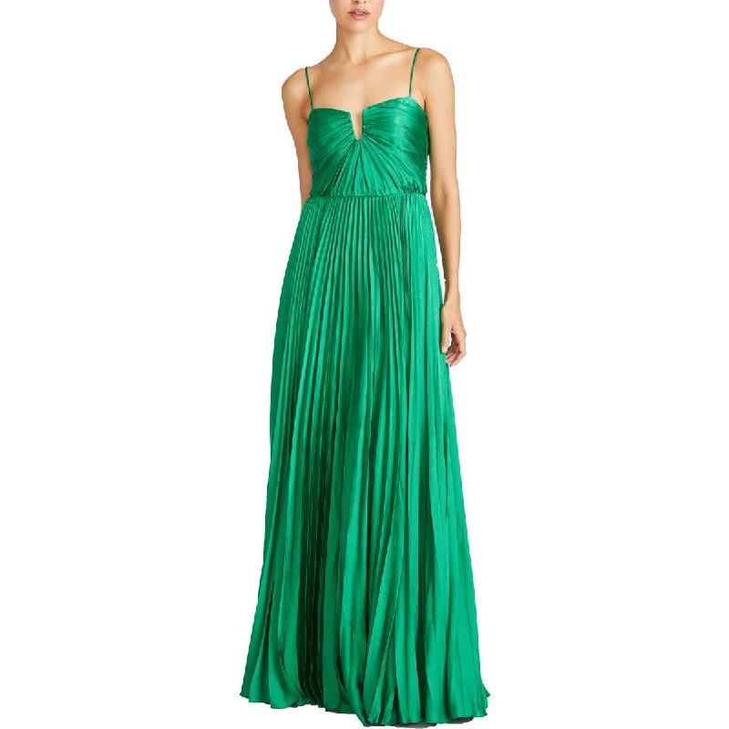 Womens Satin Full Length Evening Dress