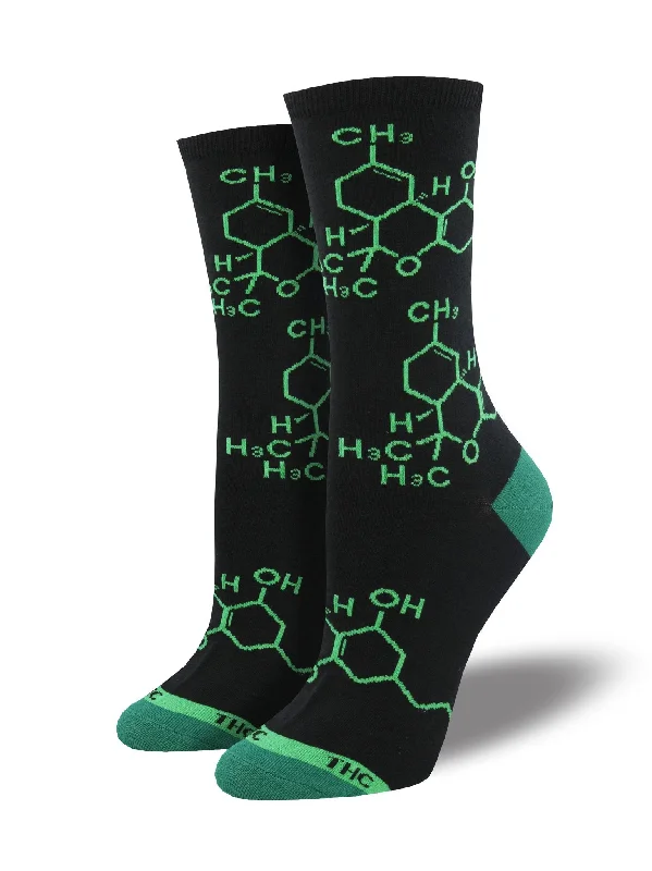 ZZNA_Women's THC "The Molecule" Crew (Black)