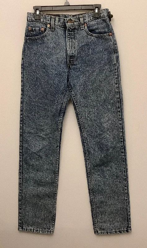 Jeans Straight By Levis In Blue Denim, Size: 4