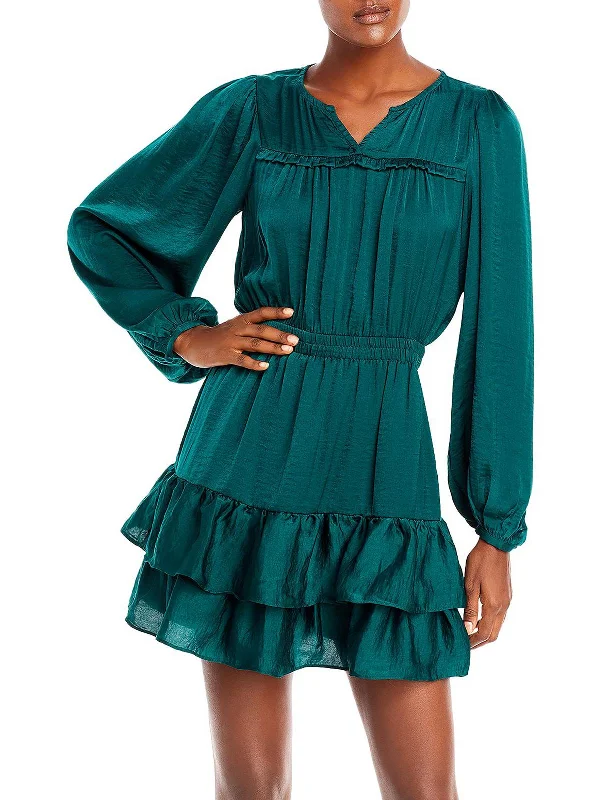 Womens Tiered Short Mini Dress