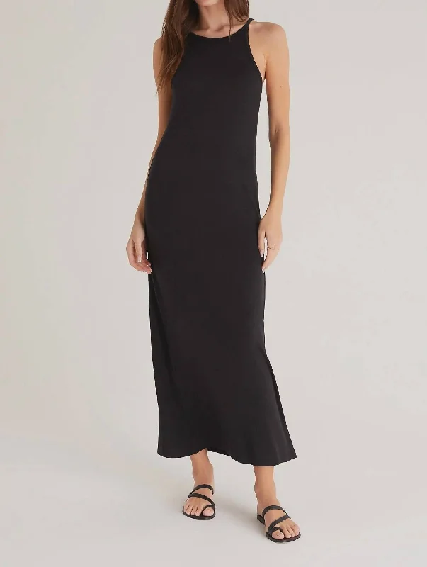 Viola Midi Dress In Black