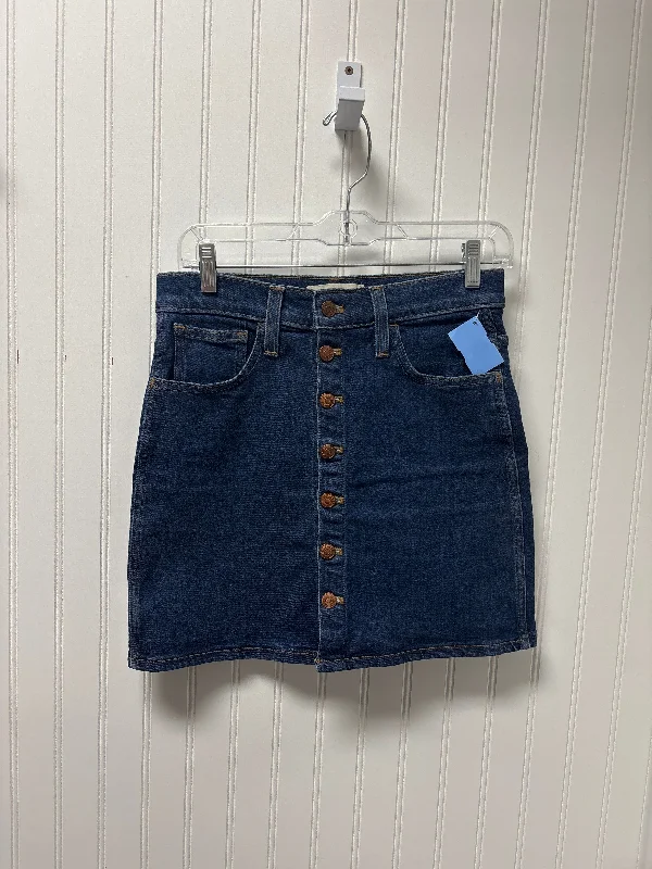 Skirt Mini & Short By Madewell In Blue Denim, Size: 2