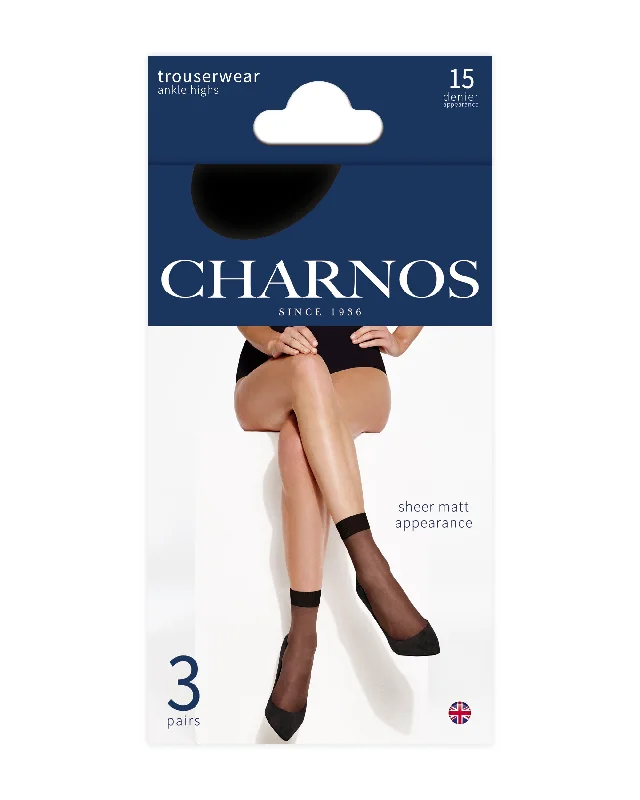 Charnos Trouserwear Ankle Highs 3 pair pack 15 Denier