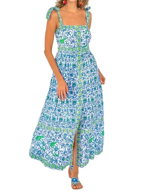 Samode East India Midi In Blue/green