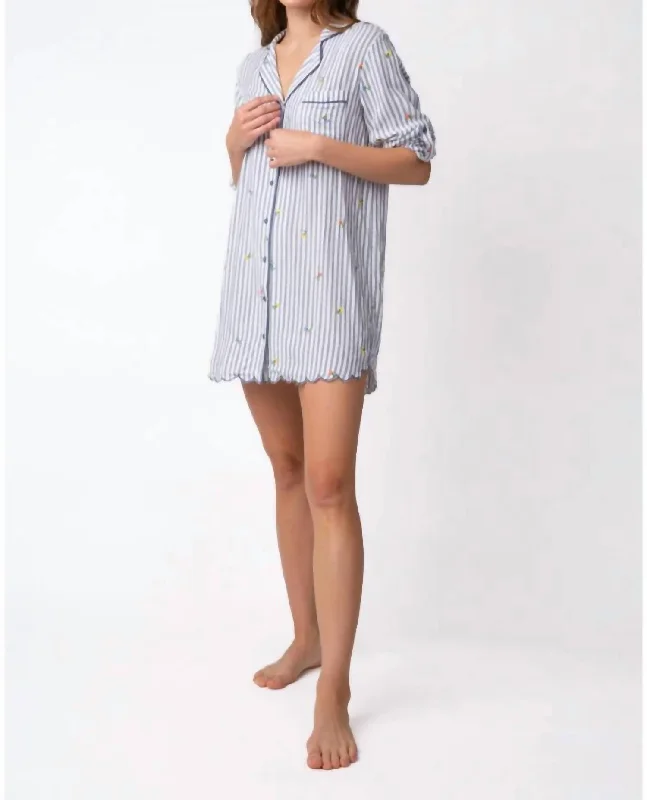 Build Buttercup Night Shirt Mini Dress In Ivory