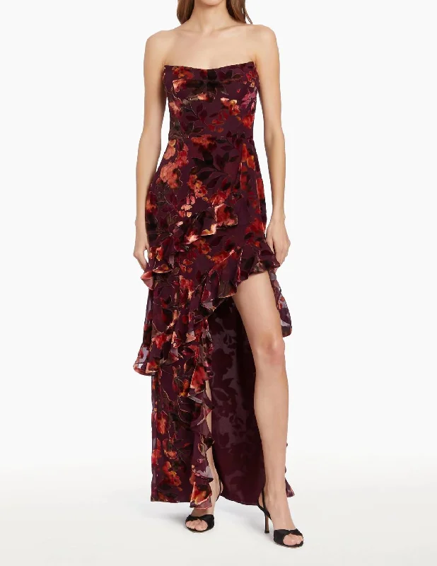 Magnolia Maxi Dress In Sorrel Burnout