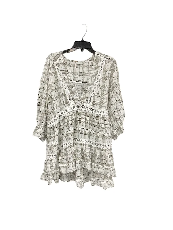 Tunic 3/4 Sleeve By Free People In Green, Size: L