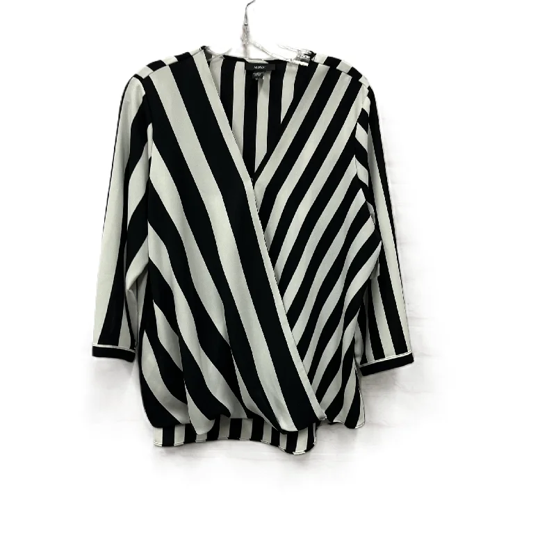 Top Long Sleeve By Alfani In Black, Size: L