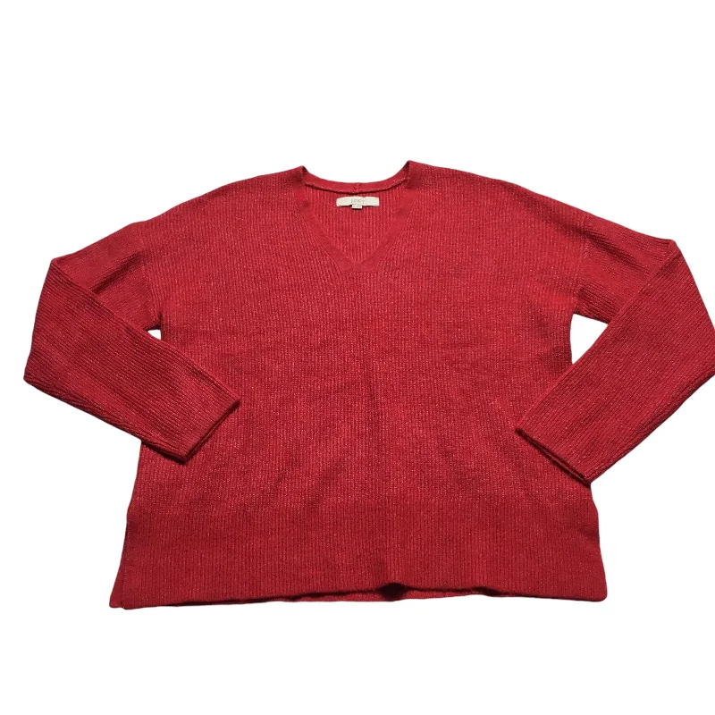 Top Long Sleeve By Banana Republic In Red, Size: M