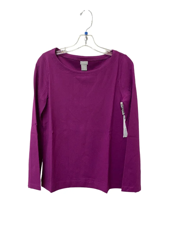 Top Long Sleeve By Chicos In Purple