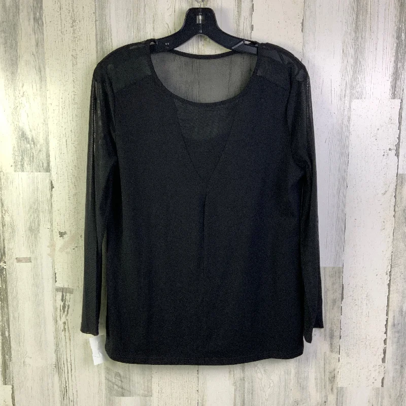 Top Long Sleeve By Clothes Mentor In Black, Size: L