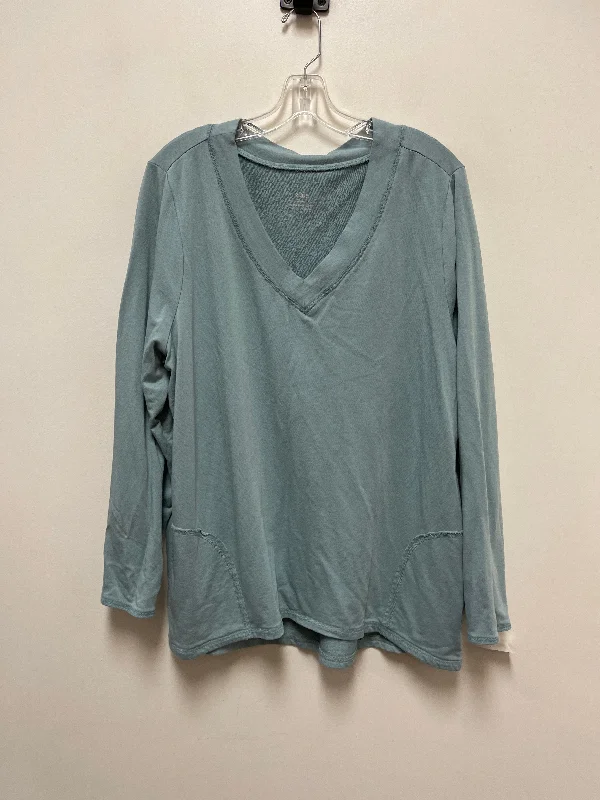 Top Long Sleeve By Clothes Mentor In Blue, Size: Xl