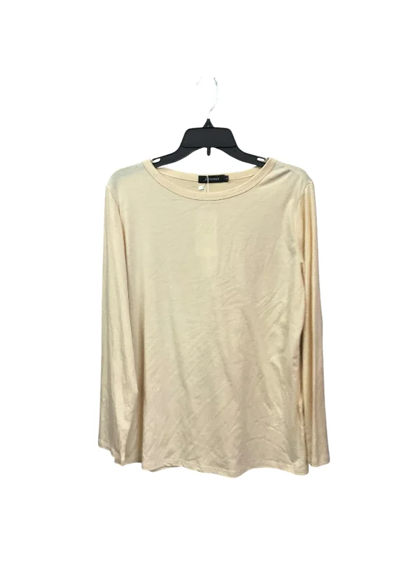 Top Long Sleeve By Clothes Mentor In Cream, Size: L