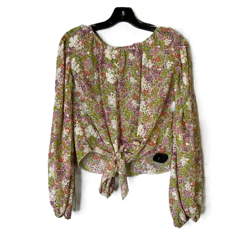 Top Long Sleeve By Clothes Mentor In Floral Print, Size: S