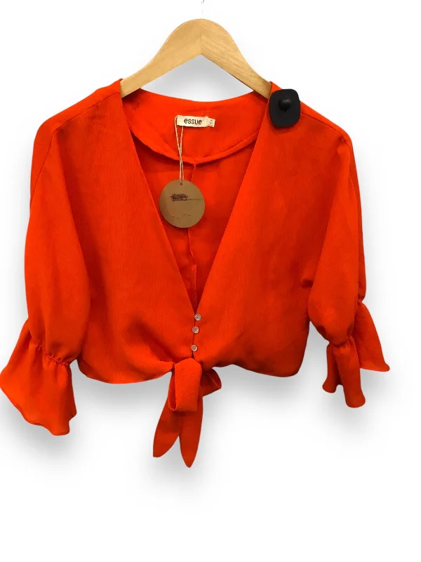 Top Long Sleeve By Clothes Mentor In Orange, Size: M