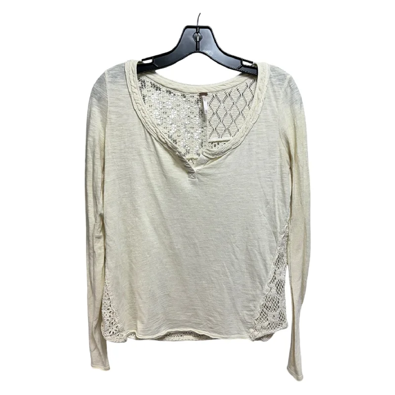 Top Long Sleeve By Free People In Cream, Size: S