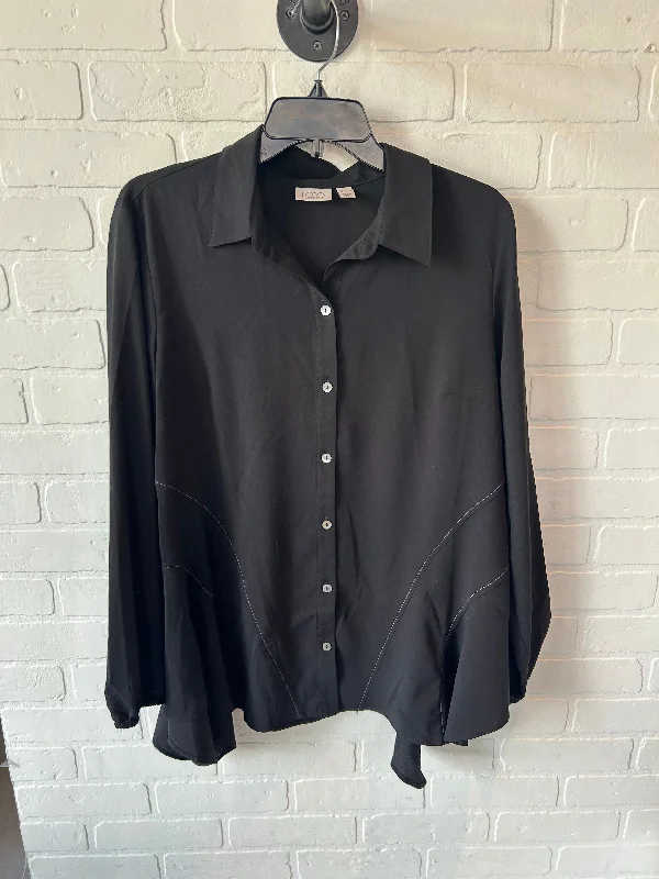 Top Long Sleeve By Logo In Black, Size: M